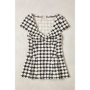 Anthropologie Postmark Mignonette Peplum Top